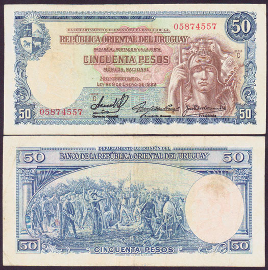 1939 Uruguay 50 Pesos L001233